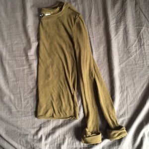 Urban outfitters long sleeve waffle crop tee